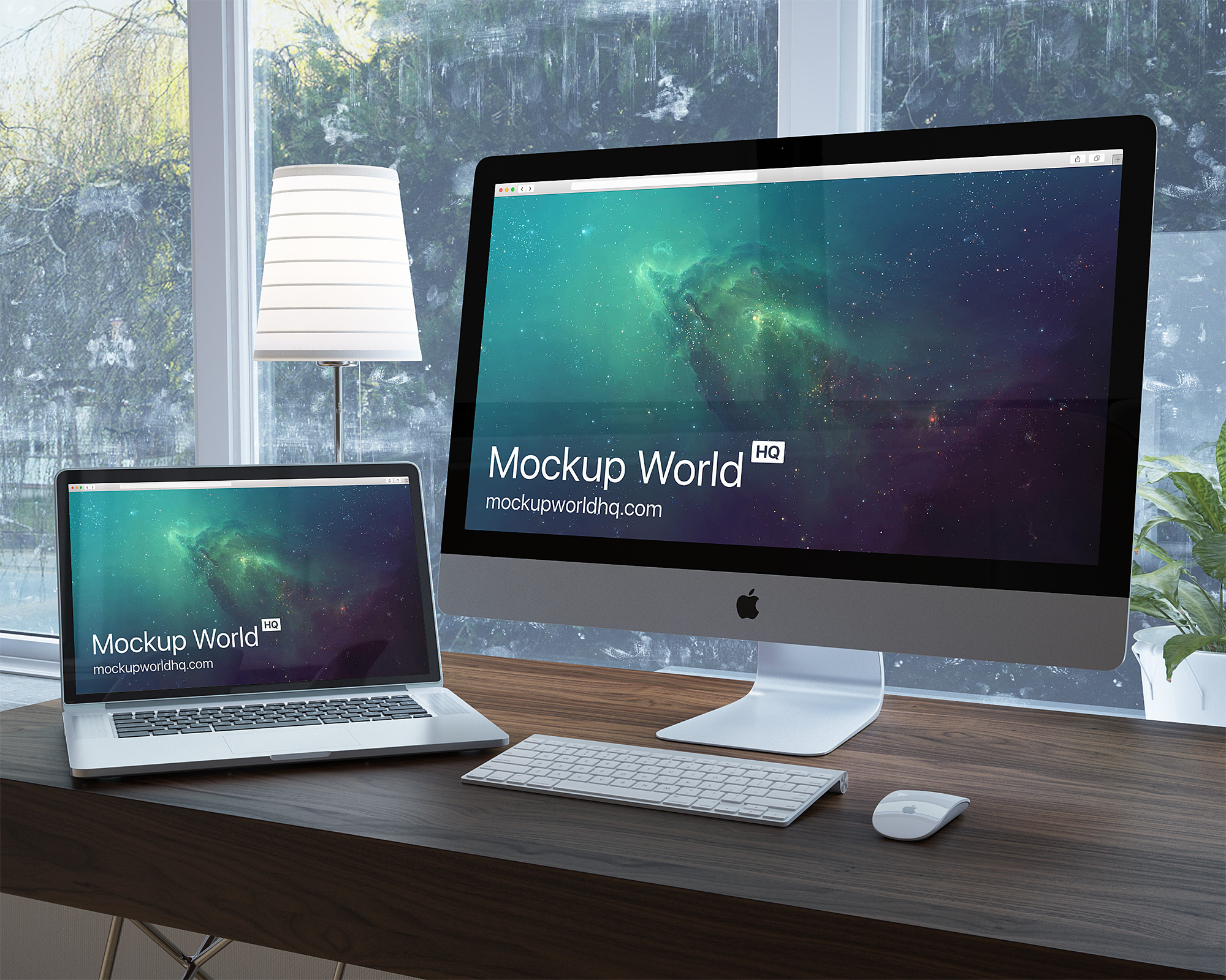 Download iMac Workspace Free Mockup | Mockup World HQ