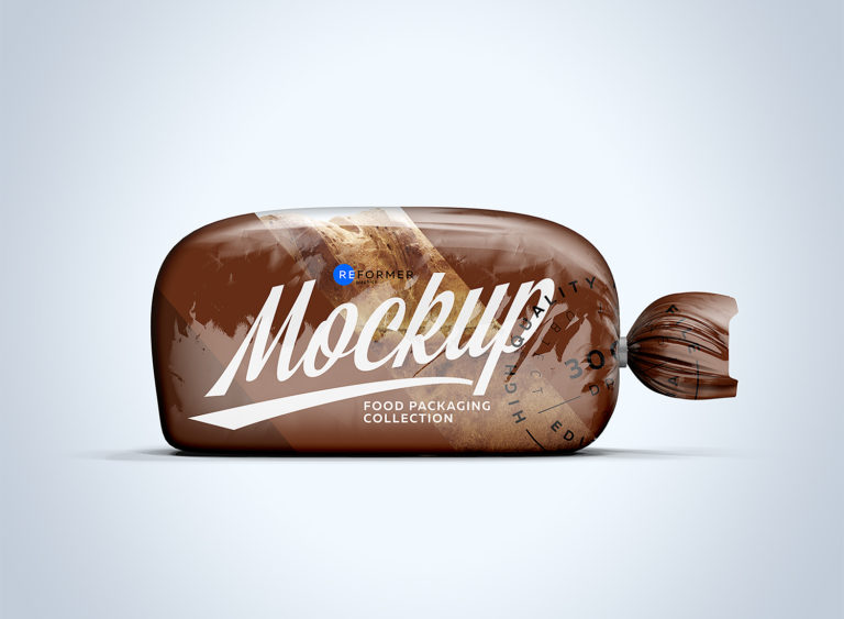 Download Plastic Bag with Clip for Bread Free Mockup | Mockup World HQ