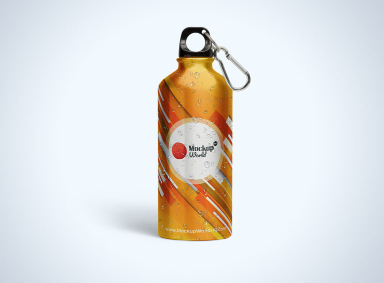 Download Aluminum Water Bottle Free Mockup PSD | Mockup World HQ