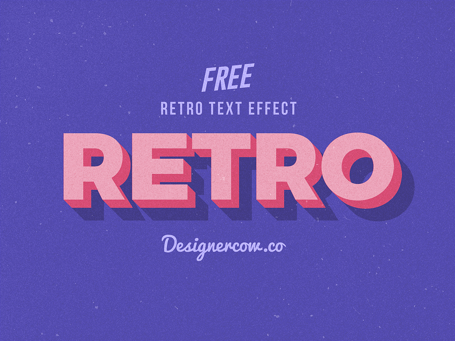 Download Free 3D Retro Text Effect | Mockup World HQ
