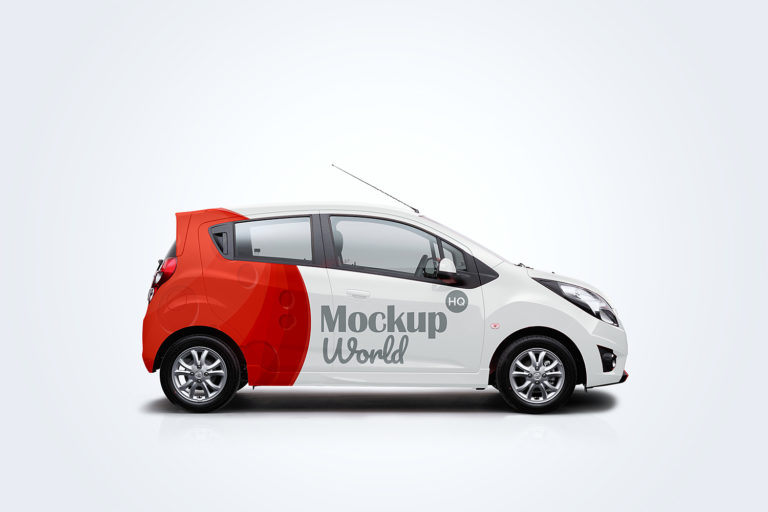 Download Free Delivery Car Mockup | Mockup World HQ