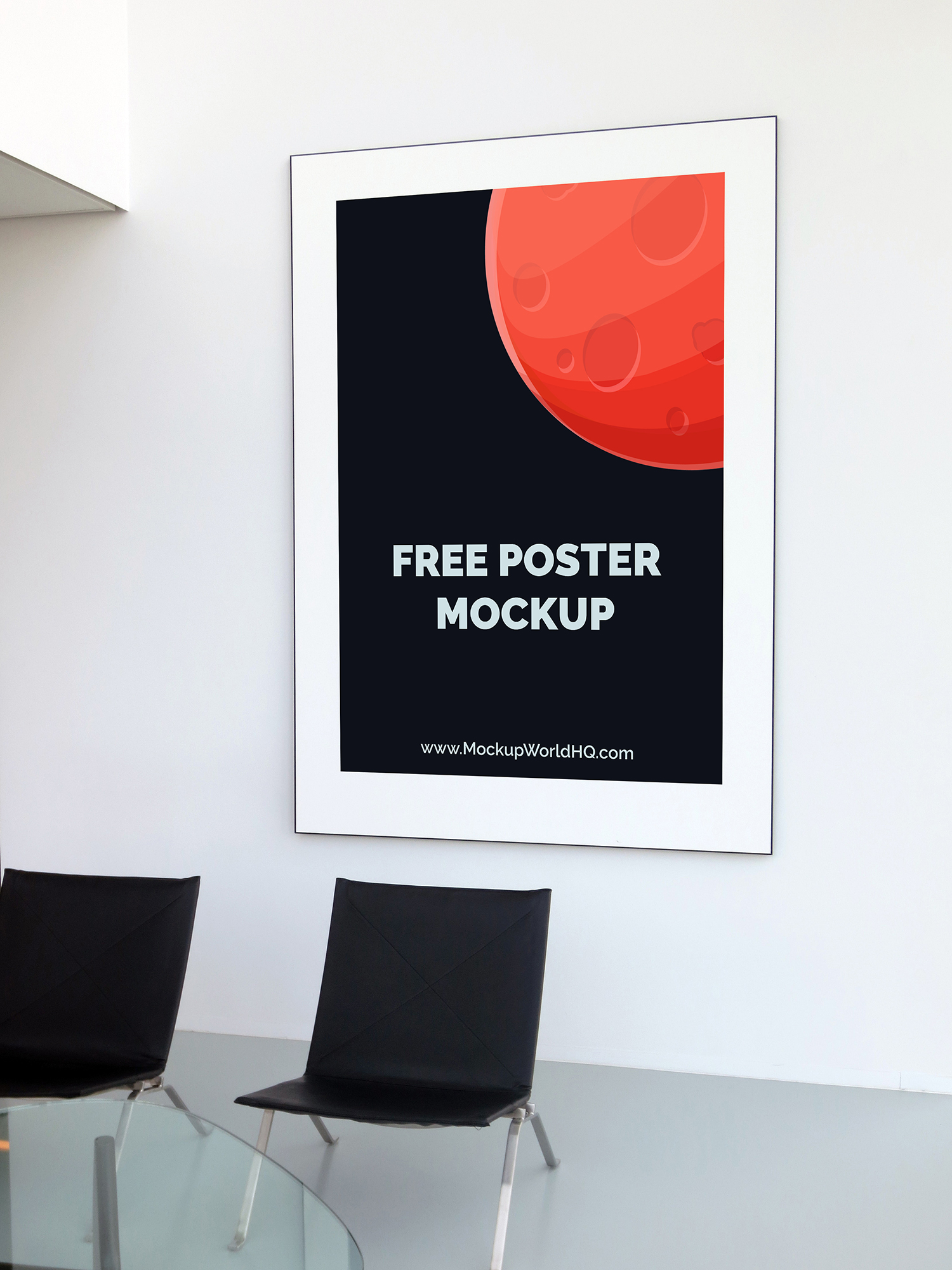 Download Free Indoor Poster Mockup | Mockup World HQ