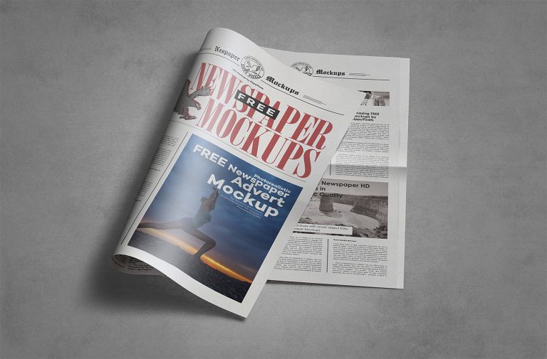 Download Free Tabloid Newspaper Mockup | Mockup World HQ