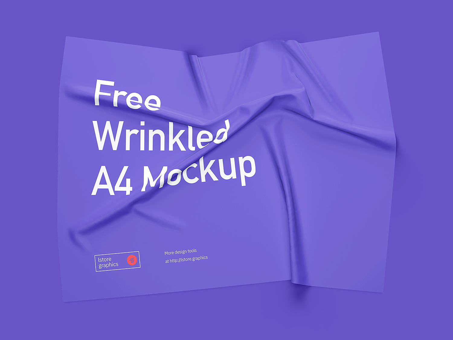Download Free Wrinkled A4 Mockup | Mockup World HQ