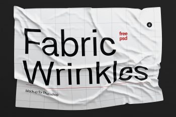 Free Fabric Wrinkled Mockup | Mockup World HQ