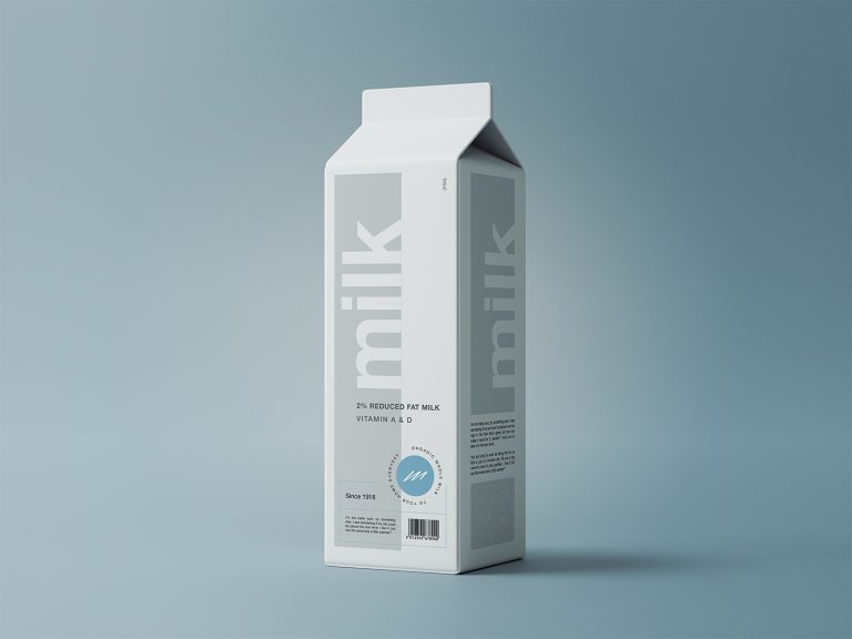 Drink Carton Packaging Free Mockup | Mockup World HQ